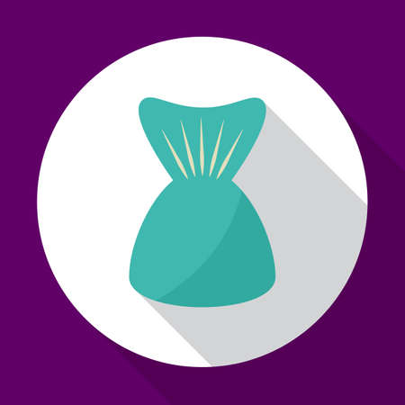 Halloween candy flat icon with long shadow.のイラスト素材