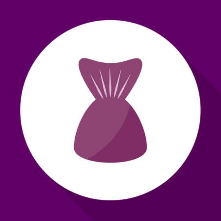 Halloween candy flat icon with long shadow.のイラスト素材