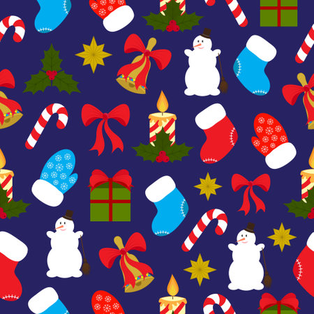 Seamless pattern of Christmas and New year.の写真素材