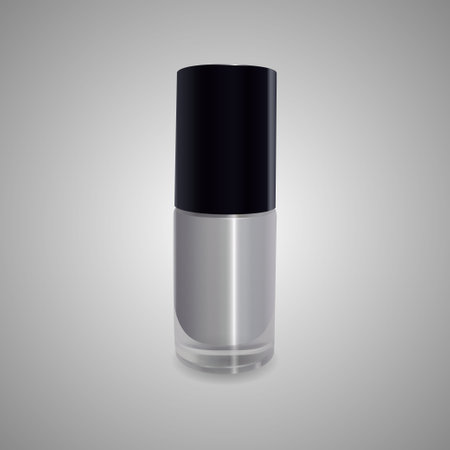illustration of nail polish on gray background.の写真素材
