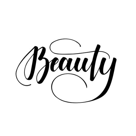 Beauty. Lettering isolated on white background. Vector illustration for cards, posters, print on T-shirts and much more.のイラスト素材