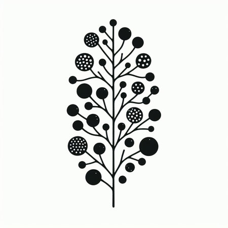 Hand drawn, doodle branch with colorful leaves. Floral element for design of greeting card, invitations and more. Illustration, isolated on white background. Illustration created using aiの写真素材