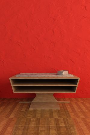 3D Rendering of a modern sideboardの写真素材