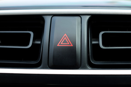 emergent of a warning button in a carの写真素材