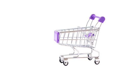 A Shopping Cart On White backgroundの写真素材