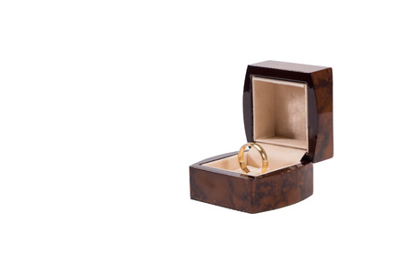 gold ring on a white background