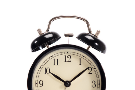 Vintage clock on white backgroundの写真素材
