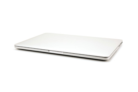 Laptop on white backgroundの写真素材