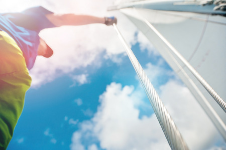 Seafarer with sail.の写真素材