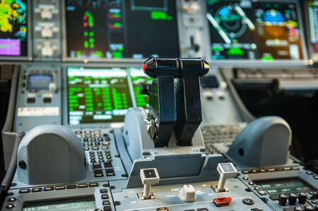 Closeup view on engine power control