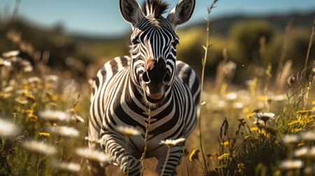Zebra in the Okavango Delta - Moremi National Park in Botswanaの素材