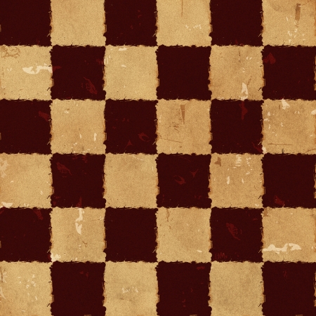 retro checked background with brown and beige squaresの写真素材