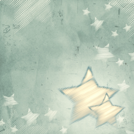abstract grey background with illustrated stars, retro christmas cardの写真素材