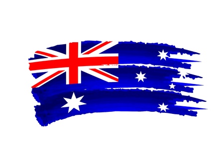 Illustration of Isolated hand drawn Australian flagの写真素材