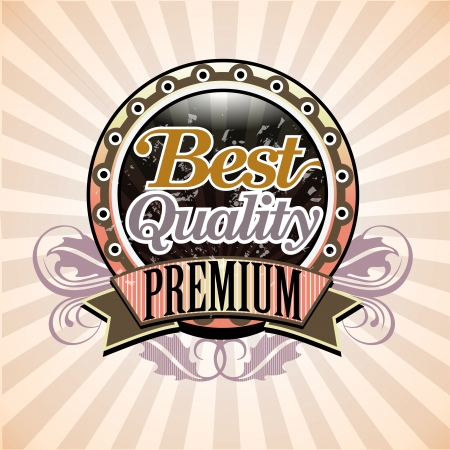 Vintage style decorative label with text Best premium qualityの写真素材