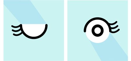 Human eye symbol icon medical concept light blue backgroundのイラスト素材