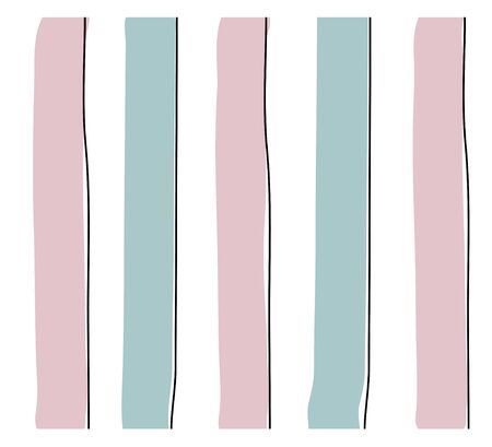 Abstract stripes soft pastel mint and pink colors patternのイラスト素材