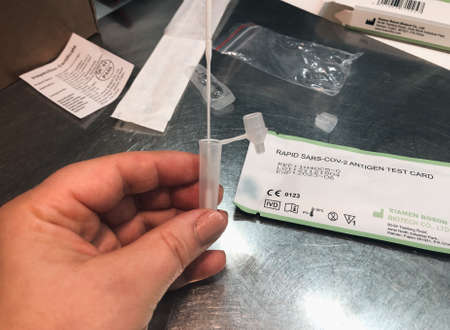 Rapid nasal test for Covid 19 infection virus