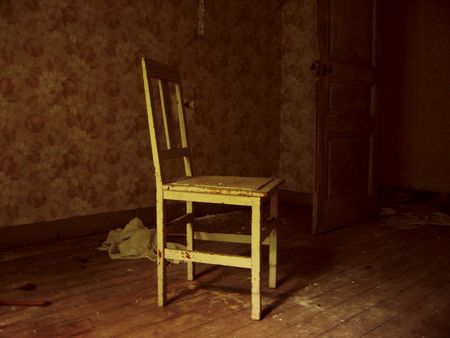 abandoned chairの写真素材