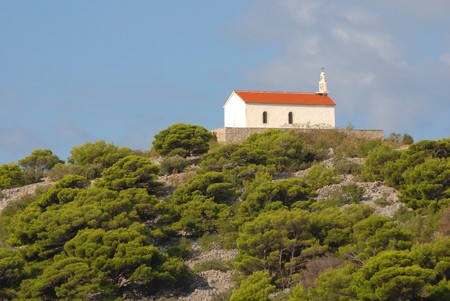 Village Tribunj in southern Croatia, dalmatia seaの写真素材