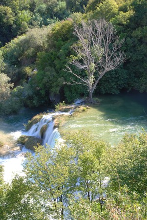 The Krka National Park is located entirely within the territory of ibnik-Knin in Croatia.の写真素材