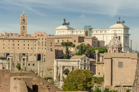 view Imperial fora in Rome, Italyの写真素材