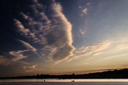 view of tagliamento, the most important river in Friuli. Italy.の写真素材