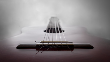 view of my spanish red guitar. music, art.