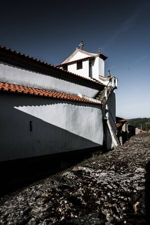 church in the village of Montesinho summer 2019, Braganca, Portugalの写真素材