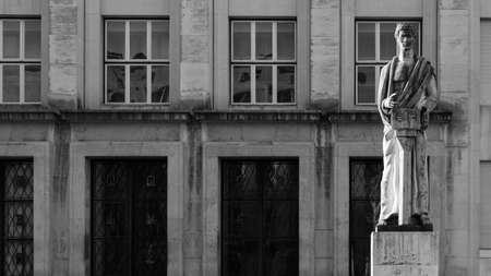 details of  the new building of the university in Coimbra city.のeditorial素材