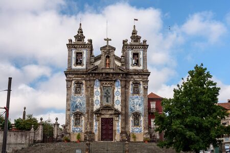 square in front of the church of  saint Ildefonso. summer 2019.の写真素材