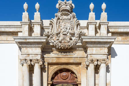 details of  the courtyard of the old university in Coimbra city.のeditorial素材