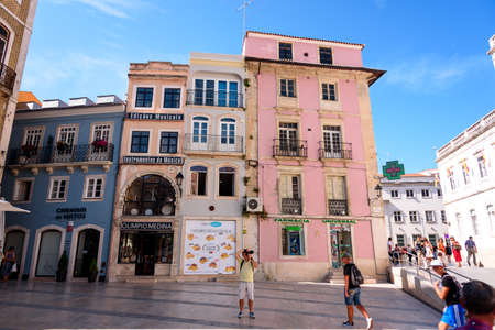 square 8 may (8 Mayo). Downtown Coimbra. Portugal. summer 2019.のeditorial素材