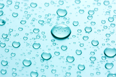 Water Drops on blue