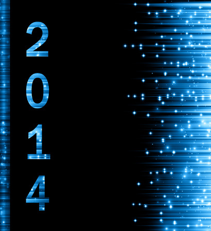 New Year 2014 blue  backgroundの写真素材