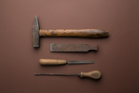old tools  backgroundの写真素材