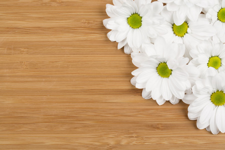 white flower on the wood wallの写真素材