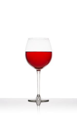 Red wine in a glassの写真素材