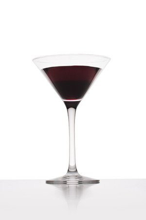 Red cocktail in martini glassesの写真素材