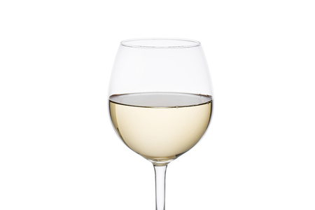 Wineglass with white wineの写真素材