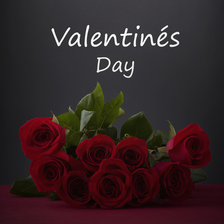 roses background for valentine dayの写真素材