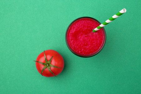 Tomato juice in the jarの写真素材