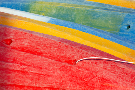Colorful plastic boatsの写真素材