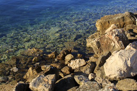 water and stonesの写真素材