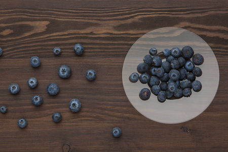 bowl of blueberriesの写真素材