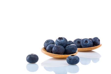 Blueberries isolated on white backgroundの写真素材