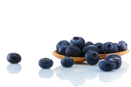 Blueberries isolated on white backgroundの写真素材