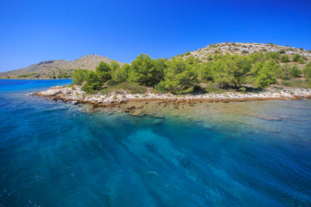 landscape of Kornati national park, Dalmatia region of Croatiaの写真素材
