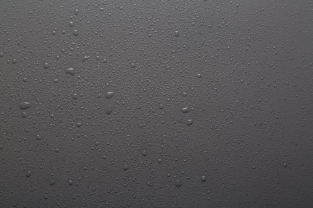 Water drops on a plastic surfaceの写真素材