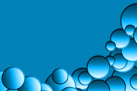 gradient circles background, blue color seamless patternの写真素材
